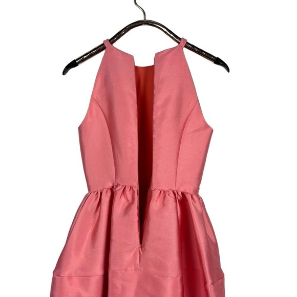 ERIN ERIN FETHERSTON GEORGIA ORANGE CREAMSICLE HALTER FIT & FLARE COCKTAIL DRESS - Picture 8 of 12